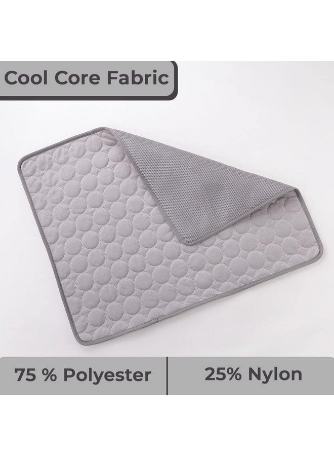 Hearts Rectangular Dog & Cat Bed|Premium Cool Ice Silk With Polyester With Bottom Mesh|Multi-Utility Self-Cooling Pad For Dog & Cat|Light-Weight & Durable Dog Bed|Zqcj001G-M|Grey - Image 4