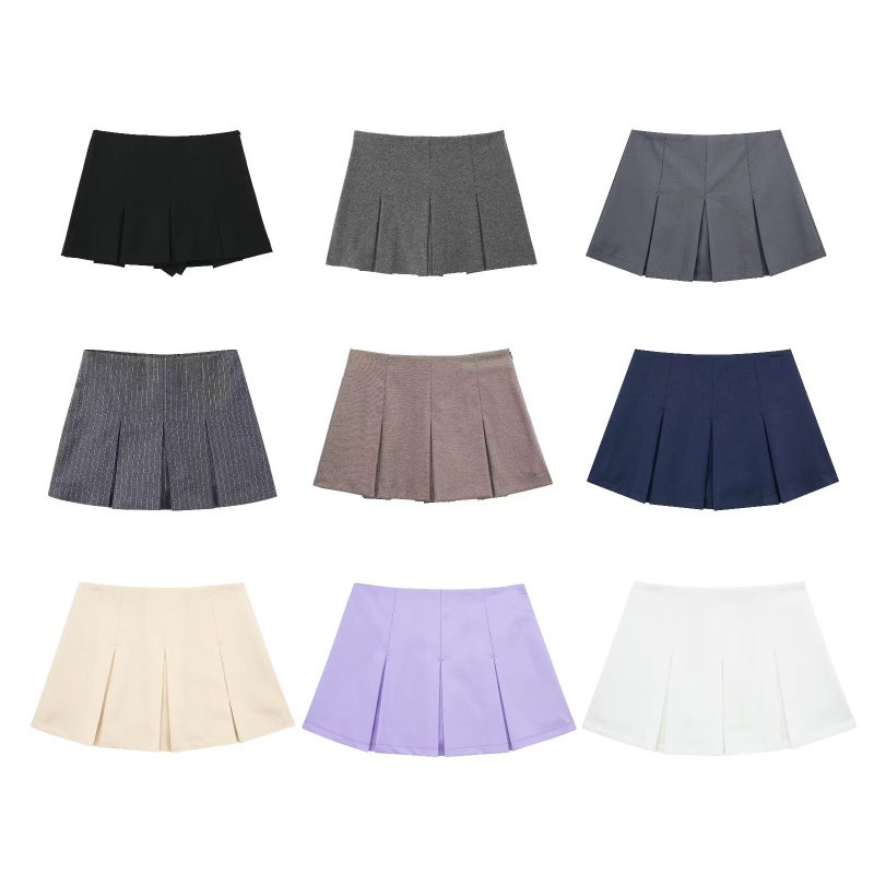 Ins Style Personalized Y2K Short Skirt 2022 Autum New Women'S Short Low-Waisted Draped Skirt 7385542 - Image 2