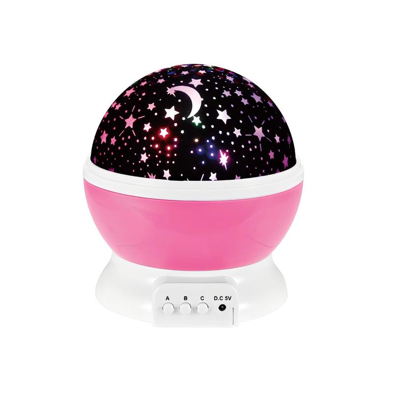 Starry Night Light Projector 3-Button Design USB Or Battery Powered 2-In-1 Starry Projection - Soft Table Lamp Galaxy Light Projector for Kids Bedroom