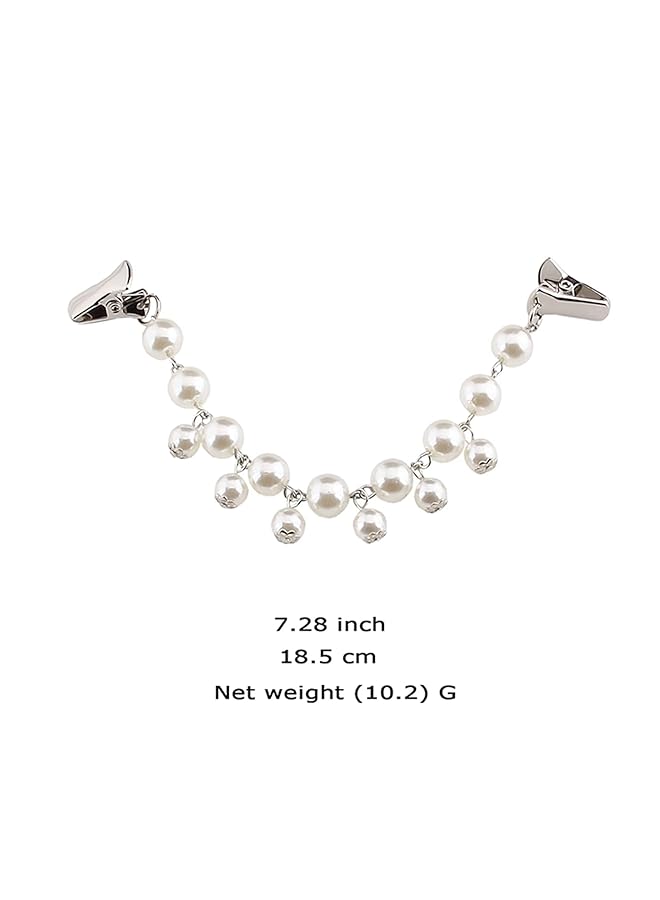 إيروريكس بروشات لؤلؤية عصرية للنساء مكونة من قطعتين من مشابك السترة الكلاسيكية مع أحجار الراين وإكسسوارات السترة - Image 5