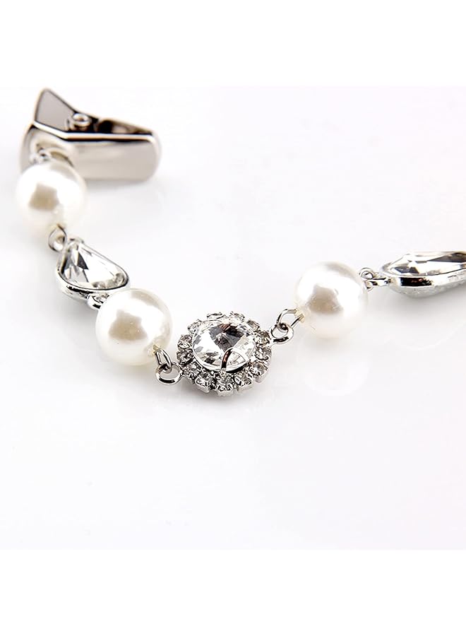 إيروريكس بروشات لؤلؤية عصرية للنساء مكونة من قطعتين من مشابك السترة الكلاسيكية مع أحجار الراين وإكسسوارات السترة - Image 3