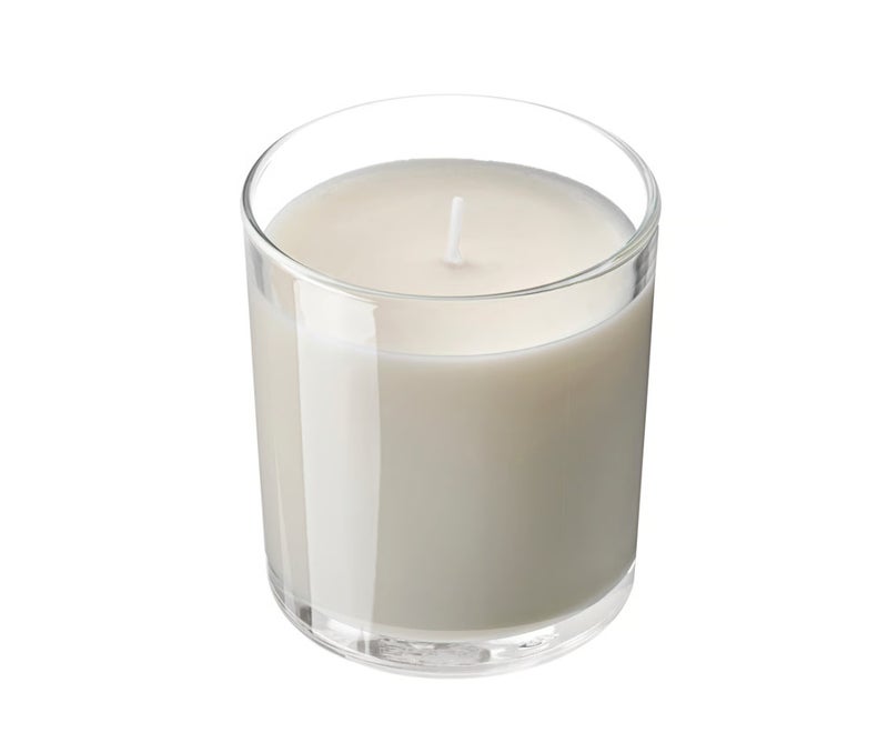 Scented Candle in Glass, Pale Beige, Long-Lasting Decorative Home Fragrance Candle, Warm Vanilla Aroma Candle for Living Room, Bedroom, Dining and Relaxation (Vanilla pale beige, 40 hr) - Image 1