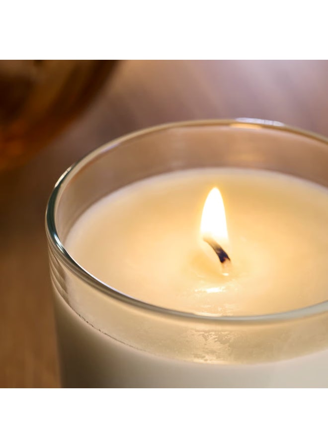 Scented Candle in Glass, Pale Beige, Long-Lasting Decorative Home Fragrance Candle, Warm Vanilla Aroma Candle for Living Room, Bedroom, Dining and Relaxation (Vanilla pale beige, 40 hr) - Image 4