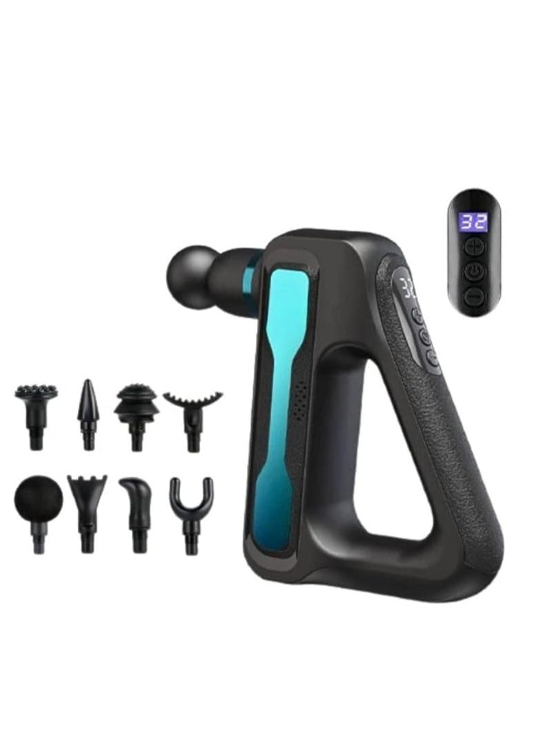 إلترازون Triangle Massage Gun Deep Tissue LCD Display Back Massager Gun for Athletes Muscle Massage Gun for Pain Relief with 32 Speed Levels & 8 Different Massage Heads (ELT-T-1) - Image 1