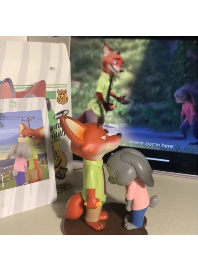 زوتوبيا نيك وجودي تكبب دعم صندوق أعمى تمثال ديزني الطابع الرسمي تمثال لطيف سطح المكتب ديكور تحصيل لعبة للجماهير - Image 2