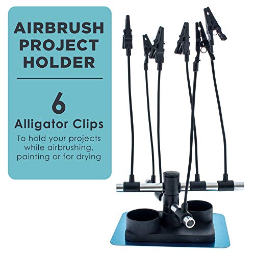 Master Airbrush 6 Station Airbrush Holder with Air Manifold - Holds 8 Airbrushes with Regulated Air Flow Control - Airbrush Stand for Artists and Modelers - Image 2