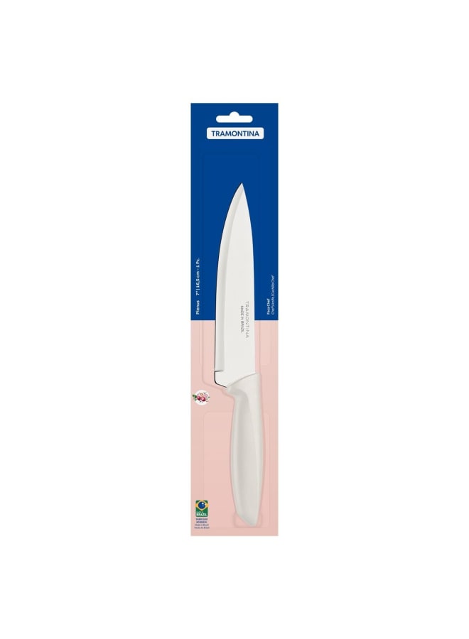 Tramontina Plenus Stainless Steel Chef Knife with Handle, 7-Inch Blade, White - Image 4