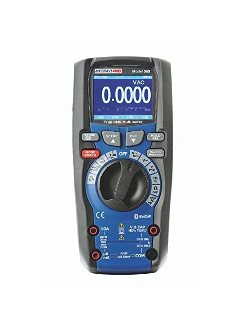 METRAVI Metravi PRO 589 Digital TRMS Multimeter with Bluetooth TFT Screen Trend Capture Data Logging  - Image 1