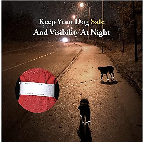 KUTKUT Dog Boots for Small Dogs|Anti Skid Paw Protector for Hot Summer for Shih Tzu,Pug, King Charls etc|Pet Shoes with Reflective Straps & Non-Slip Sole|Soft & Lightweight Dog Footwear (Size:4) - Image 5