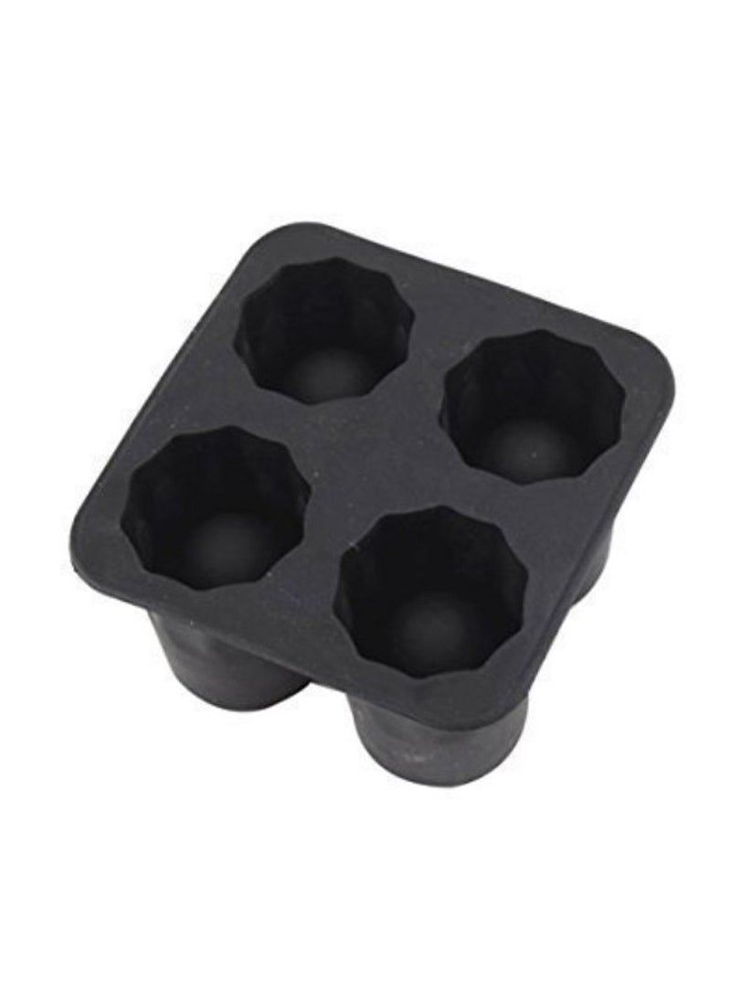 Generic Square Ice Cup Molds 4pcs Creative DIY Black 4-hole ice cup mold 
