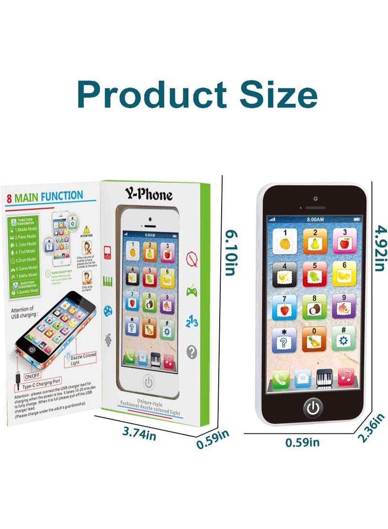 موبايل ألعاب تعليمي للأطفال – لعبة موبايل تفاعلية متعددة الوظائف( بالأضواء والموسيقى )– هدية تعليمية للأطفال الأولاد والبنات - Image 3