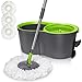 Masthome Spin Mop Bucket SystemMasthome Pedal Spin Mop and Bucket with Wringer SetEasyWring Microfiber Mop with 3 Mop Pads360Spinning Floor Cleaning System Home Office Suitable - Image 1