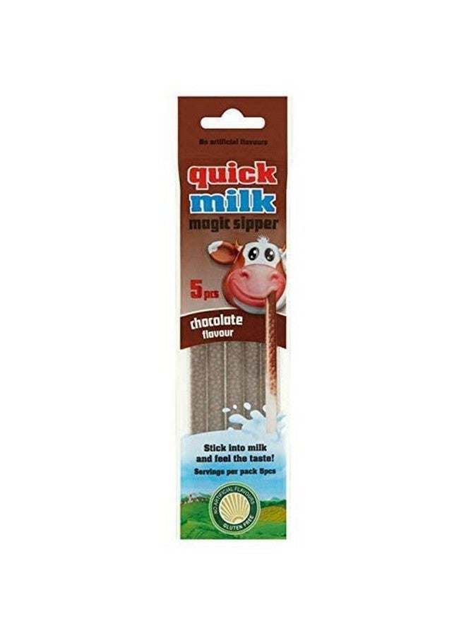 Quick Milk Gluten-free Magic Sipper Straws (Chocolate Flavour)-Pack of 2, 5 Pieces - Image 2
