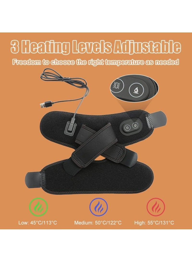 general Heated ankle brace with vibrating USB foot heating pad winter foot warmer for circulation, with 3 heating levels and 3 vibration modes adjustable - Image 4