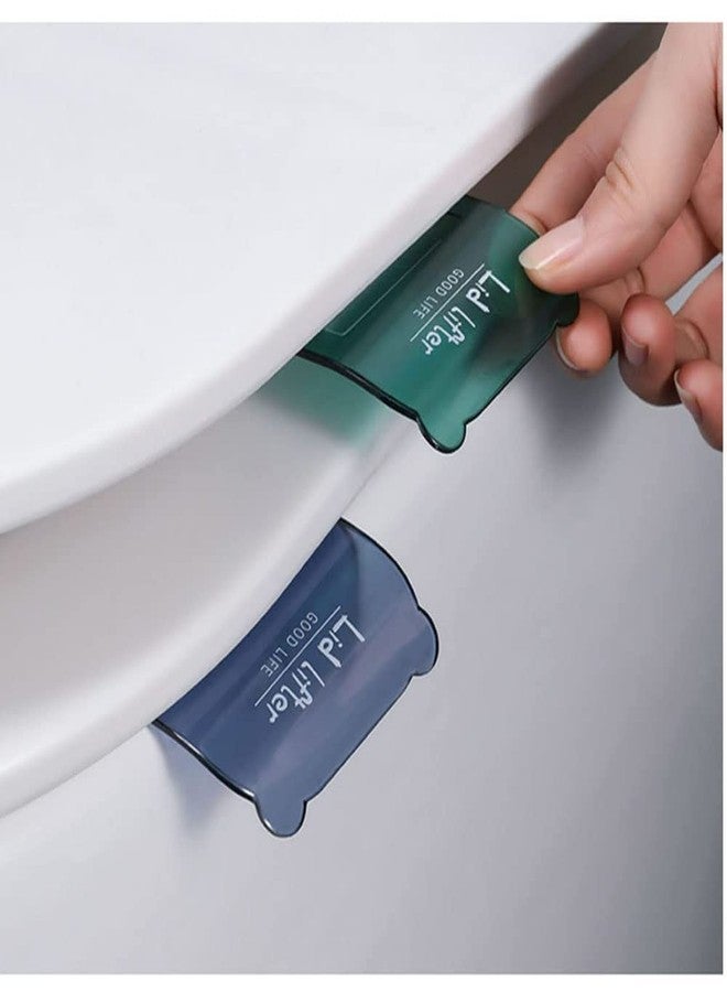 Chavda Toilet Seat Lifter Self-Adhesive Toilet Seat Holder with Double Tape Toilet Seat Lifter Handle Clip Water Closet Toilet Lifter Avoid Direct Contact with Cover & Seat (Multicolor) (2) - Image 1