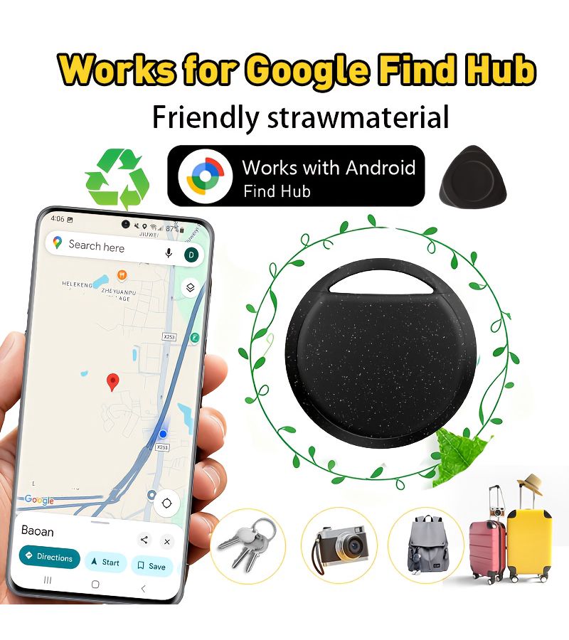 ACCUTAG--EOC-black Tracking Tags With Built-In 1 Year Replaceable Battery For Smartphones Find My Device App Luggage Tracker Keys Locator - Image 1