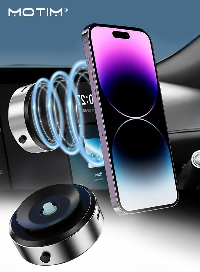 Motim Magnetic Car Phone Mount, Vacuum Suction Cup Car Phone Holder, Universal Magnetic Phone Holder Vacuum Adsorption Stable Compatible with Most Phone, Easy Installation - Image 1