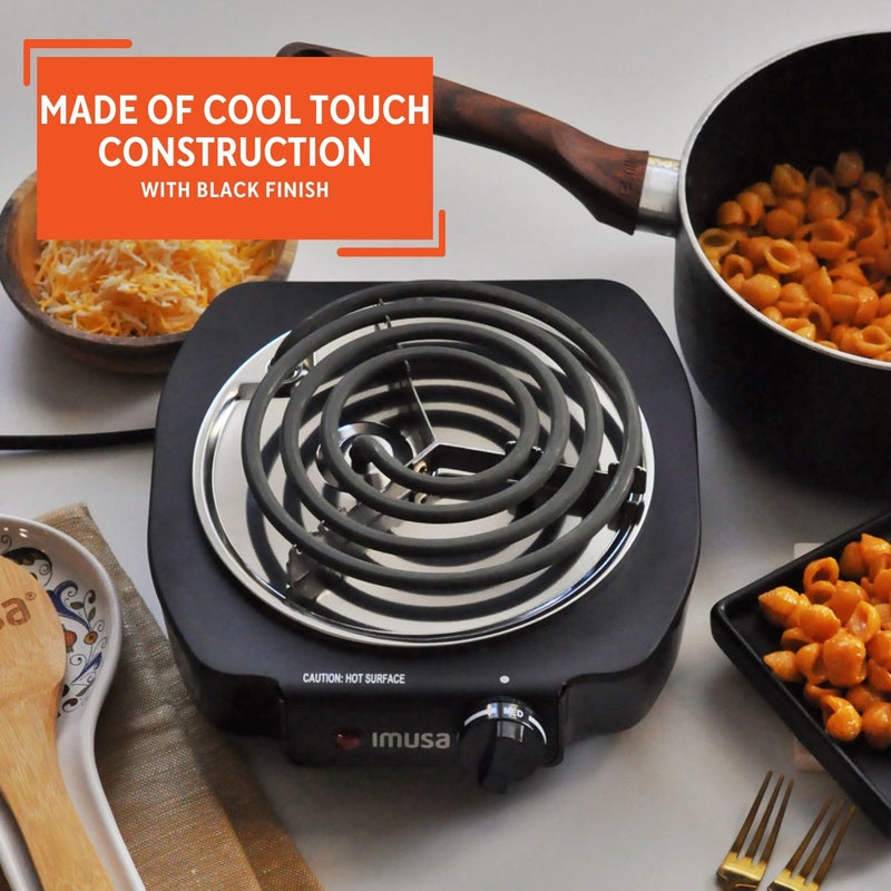 IMUSA USA GAU-80305 Electric Single Burner 1100-Watts, Black - Image 4