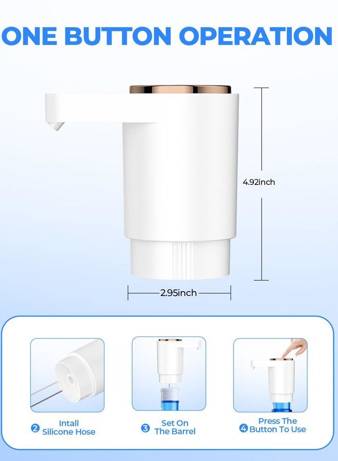 LADFAR 5 Gallon Water Dispenser Pump, Electric Water Bottle Pump USB Charging - Image 4