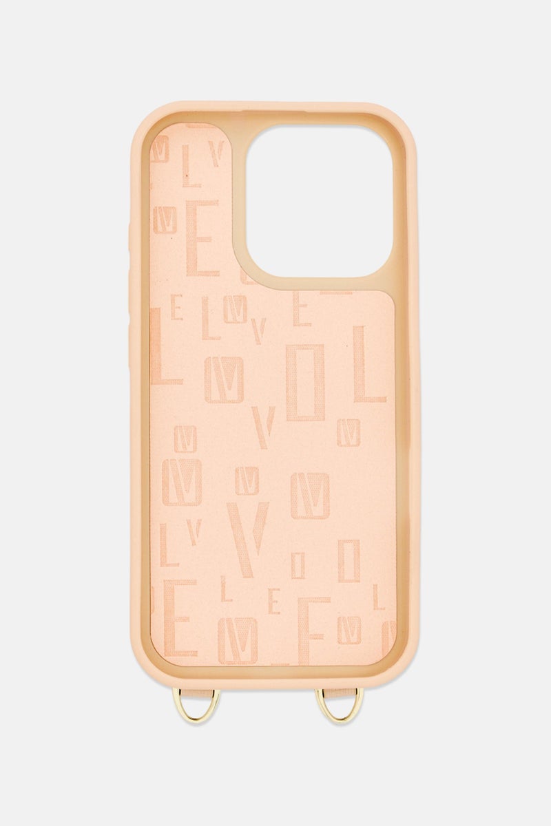 LEVELO iPhone 16 Pro Serena Leather 3 Card Slots Protective Case, Beige - Image 3