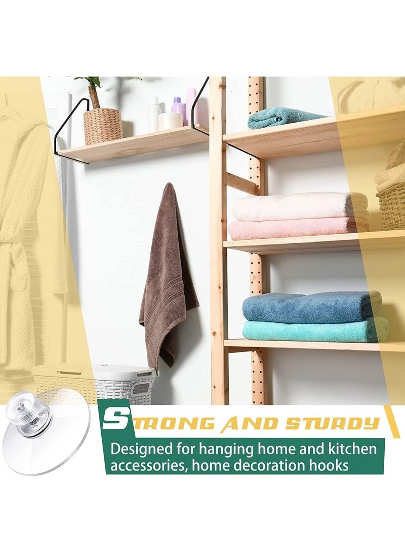 20 Pack Suction Cup, 45mm Full Transparent Strong Plastic Sucker, PVC Plastic Sucker Pads with Screw Hook, Clear Hand Tighten Adjustment Sucker, for Glass Window, Bathroom, Kitchen - Image 3