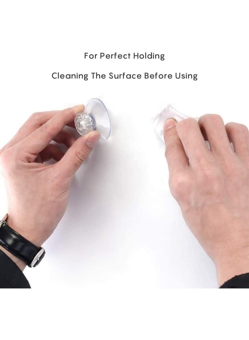 20 Pack Suction Cup, 45mm Full Transparent Strong Plastic Sucker, PVC Plastic Sucker Pads with Screw Hook, Clear Hand Tighten Adjustment Sucker, for Glass Window, Bathroom, Kitchen - Image 4