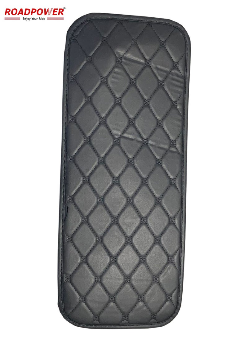 RoadPower - Car Floor Mats Luxury Faux Leather 033 Automotive Floor Mats All Weather Is Universal 5 Pieces Black - Image 1