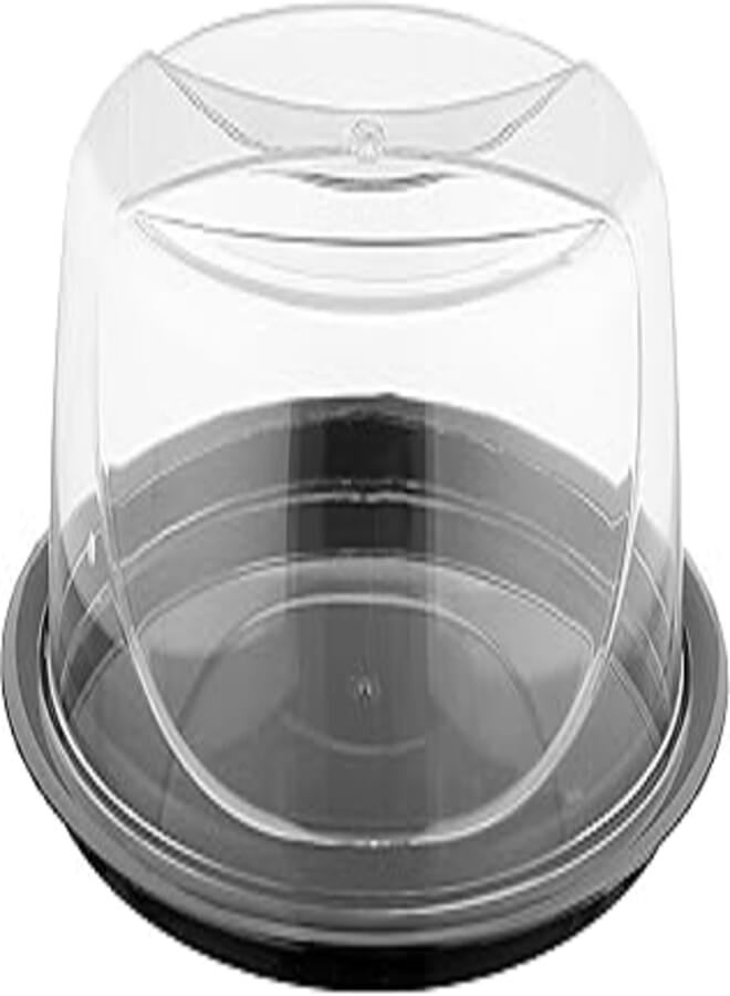 Round acrylic clear color base round torn case (34 * 15cm) - transparent * grey