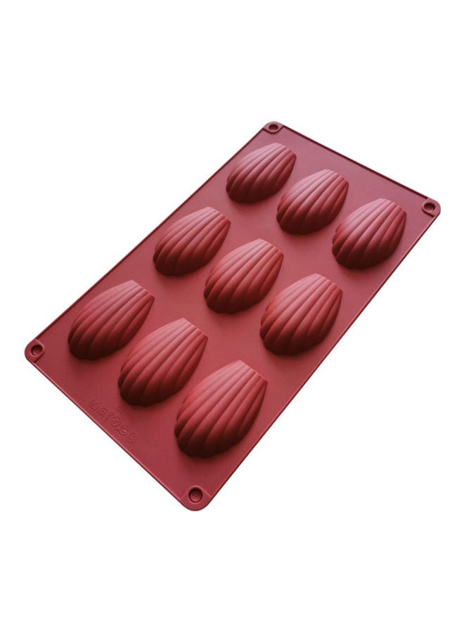 NIBEMINENT Madeleine Silicone Baking Mould Brown 29 x 17cm - Image 2