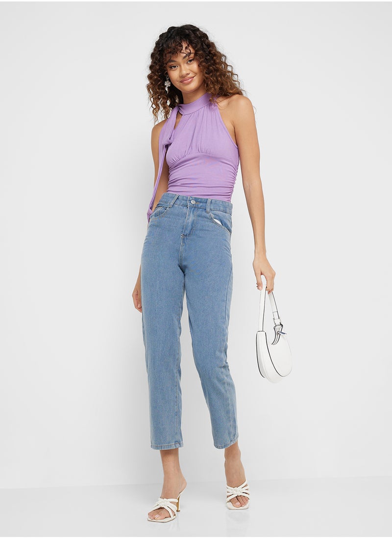 Ginger Straight Fit Cropped Jeans  - Image 1