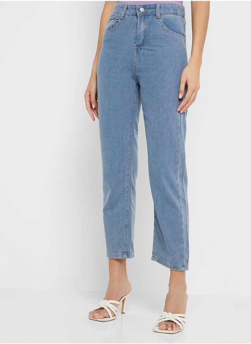 Ginger Straight Fit Cropped Jeans  - Image 2