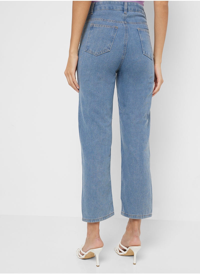 Ginger Straight Fit Cropped Jeans  - Image 3