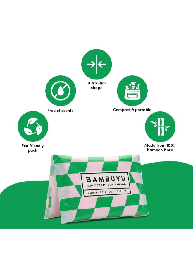 Bambuyu Slim Pocket Tissue – Single Pack x 10 Sheets | 3-Ply Facial Tissues | Premium Eco-Friendly Slim Pocket  Tissues | Non-Toxic, Plastic-Free | Perfect for Purse, Pocket, Clutch (Orange or Green) - Image 4