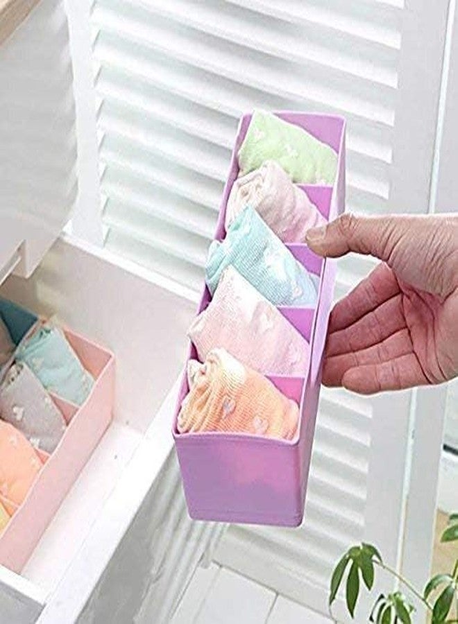 Filox Multipurpose Plastic Drawer Organizer, Dividers, Closet Storage Box (Set of 4) Stackable Wardrobe Rack for Home Underwear Innerwear Socks Undergarments - Image 2