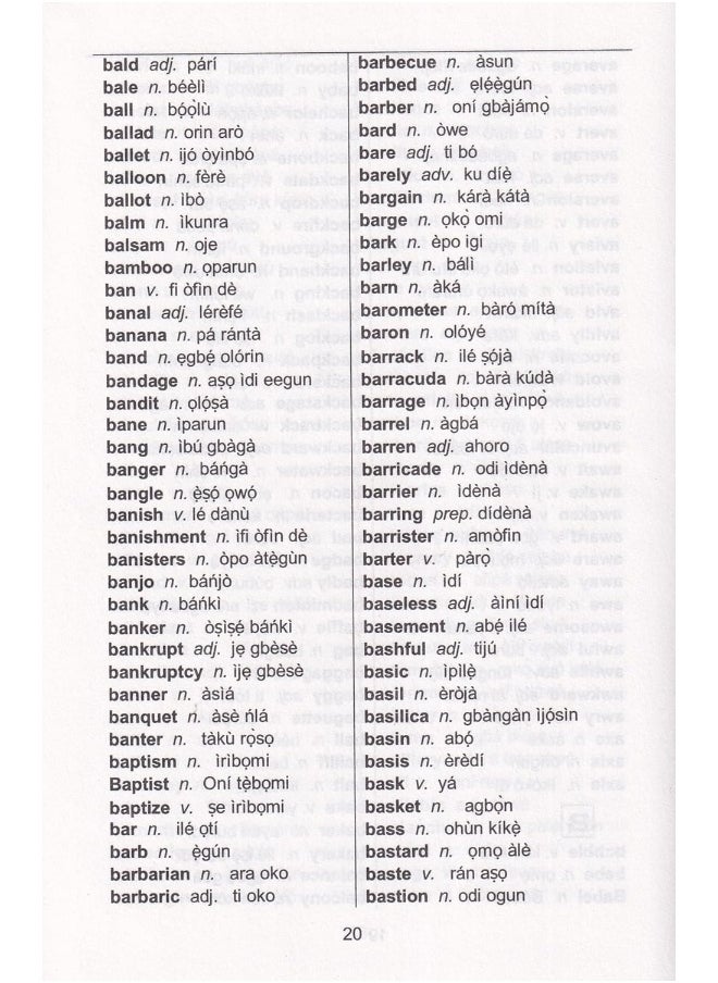 English-Yoruba & Yoruba-English One-to-One Dictionary  - Image 3