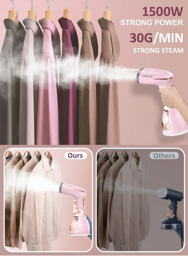 Denx Clothes Steamer, High Power Portable Clothes Steamer, Handheld Steamer, 30 Seconds Fast Heat-up, Wrinkle Remover - 1500W 300ml - Image 4