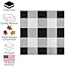 Iconikal 75Count Black Gingham Disposable Paper Party Napkins White Buffalo Plaid Dinner Size - Image 4