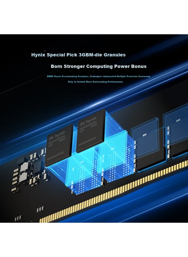 Biwin 48g Kit Ddr5 6000mhz Desktop Memory Module Time Traveler Dw100 Rgb Light Bar Black Ai Pc Computer Accessories - Image 2