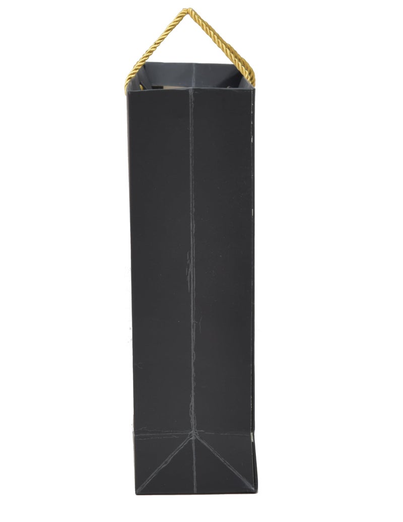 PPJ ® - ROUND MOTIF BLACK (GOLDEN FOIL PRINTED) PAPER CARRY BAG, 17 Inch X 13 Inch X 4 Inch for DIWALI/WEDDING/BIRTHDAY/CHRISTMAS, Pack of 10 - Image 3