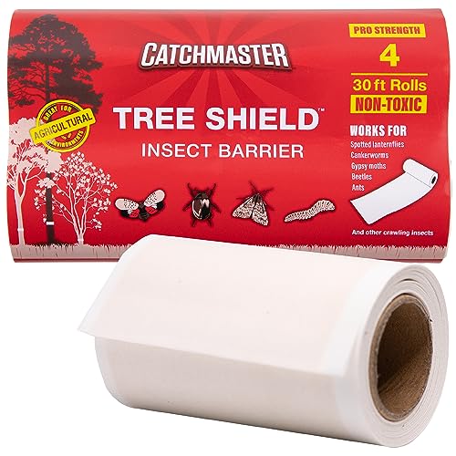 Catchmaster Tree Shield Lantern Fly & Ant Traps Insect Barrier, 4 Rolls 30ft Each, Outdoor Adhesive Crawling Insect Trap, Glue Traps to Protect Trees, Fruit & Plants, Pest Control Lawn & Garden - Image 1
