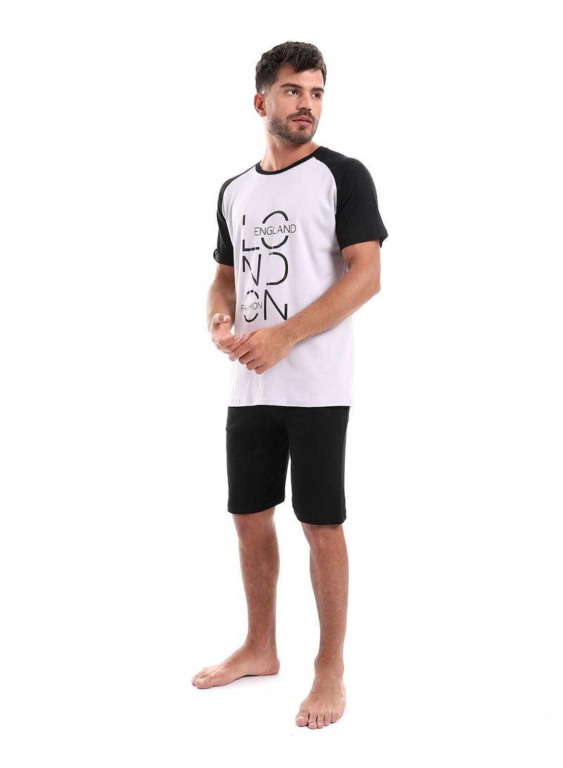 سيزار بيجامة رجالي صيفي تشيرت نصف كم وشورت  - Image 2