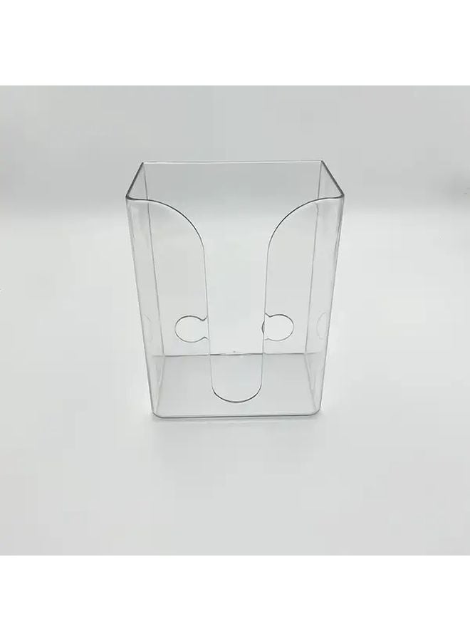 حامل علبة المناديل المثبت على الحائط الشفاف بدون حفر مع تركيب لاصق - Image 1