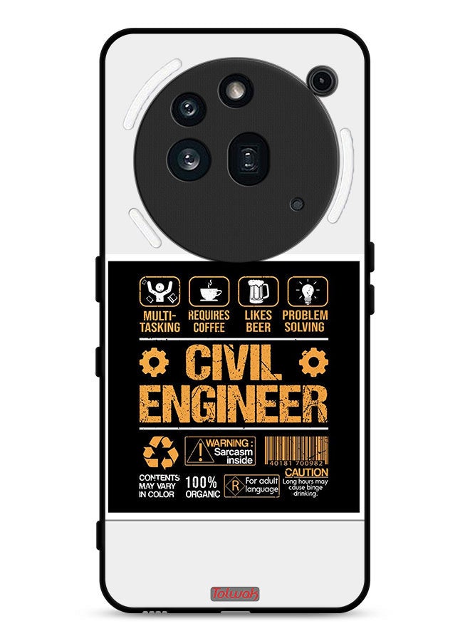 Tolwak Nothing Phone (3a) Pro Protective Case Cover Civil Engineer Sticker - Image 1