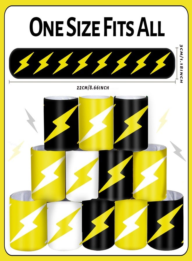 Lcnjscgo 48 PCS Lightning Bolt Slap Bracelets Flash Wristbands, Party Favors, Goodie Bag Fillers for Lightning Bolt and Flash Birthday Decorations - Image 2
