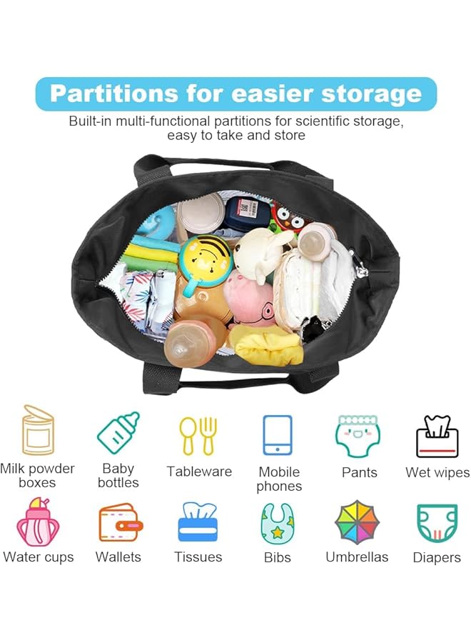 إيروريكس حقيبة تغيير الحفاضات للأم، حقيبة حمل متعددة الوظائف لمستلزمات الطفل، حقيبة محمولة - Image 4