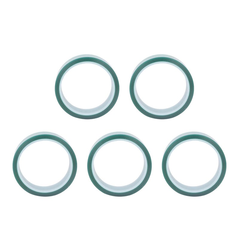 شريط لاصق من السيليكون الأخضر عالي الحرارة 33 مم × 33 م 5 قطع للرش والطلاء الكهربائي - Image 4