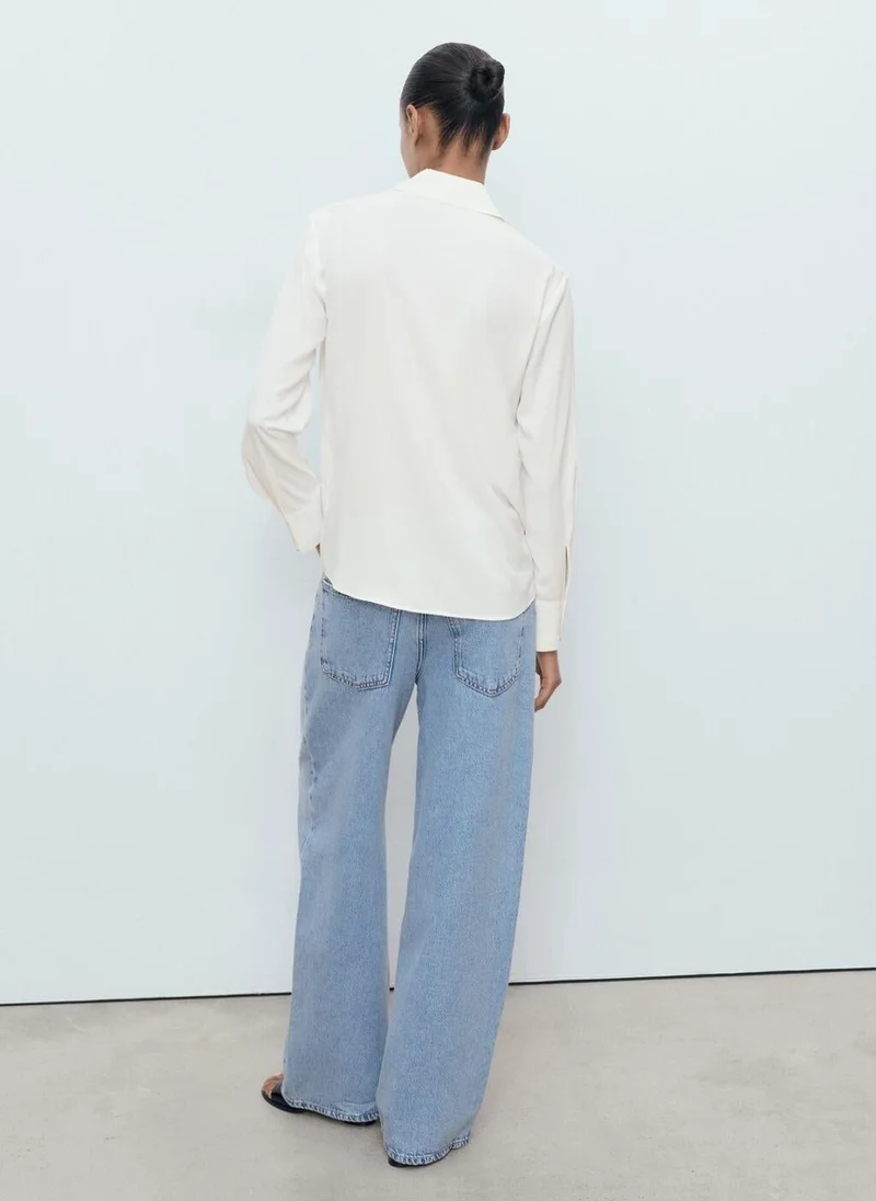 MANGO Fluid long-sleeved blouse