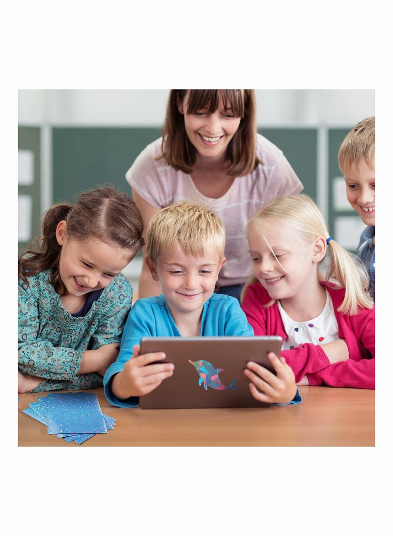 XiuWoo Holographic Printable Vinyl Sticker Paper, Dries Quickly Waterproof Paper 20Pcs (Diamond) - Image 5