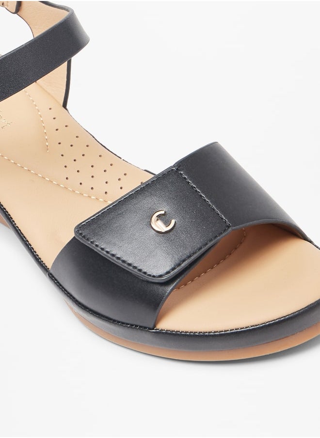 Le Confort - Women's Solid Cork Wedge Sandals with Hook and Loop Closure - Image 1