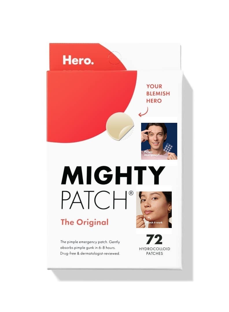 Hero (72 Count)Powerful Acne Pimple Patch – Hydrocolloid Spot Treatment for Face and Skin, Invisible Waterproof Acne Patch for Overnight Healing - Image 1